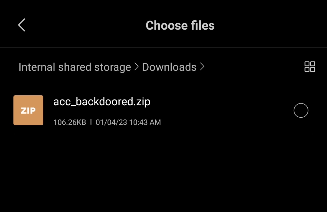 Module zip file