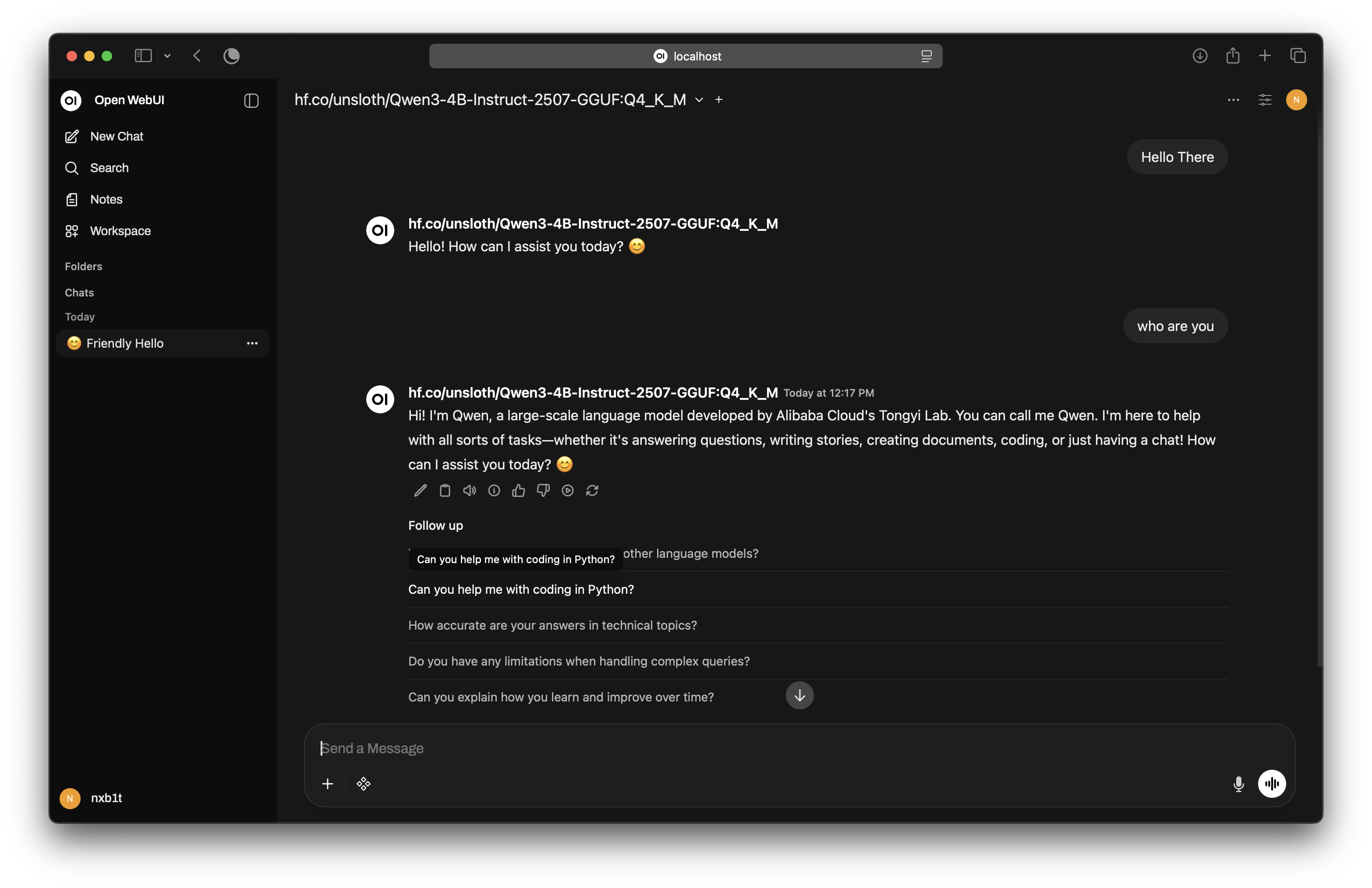 OpenWebUI - Interface