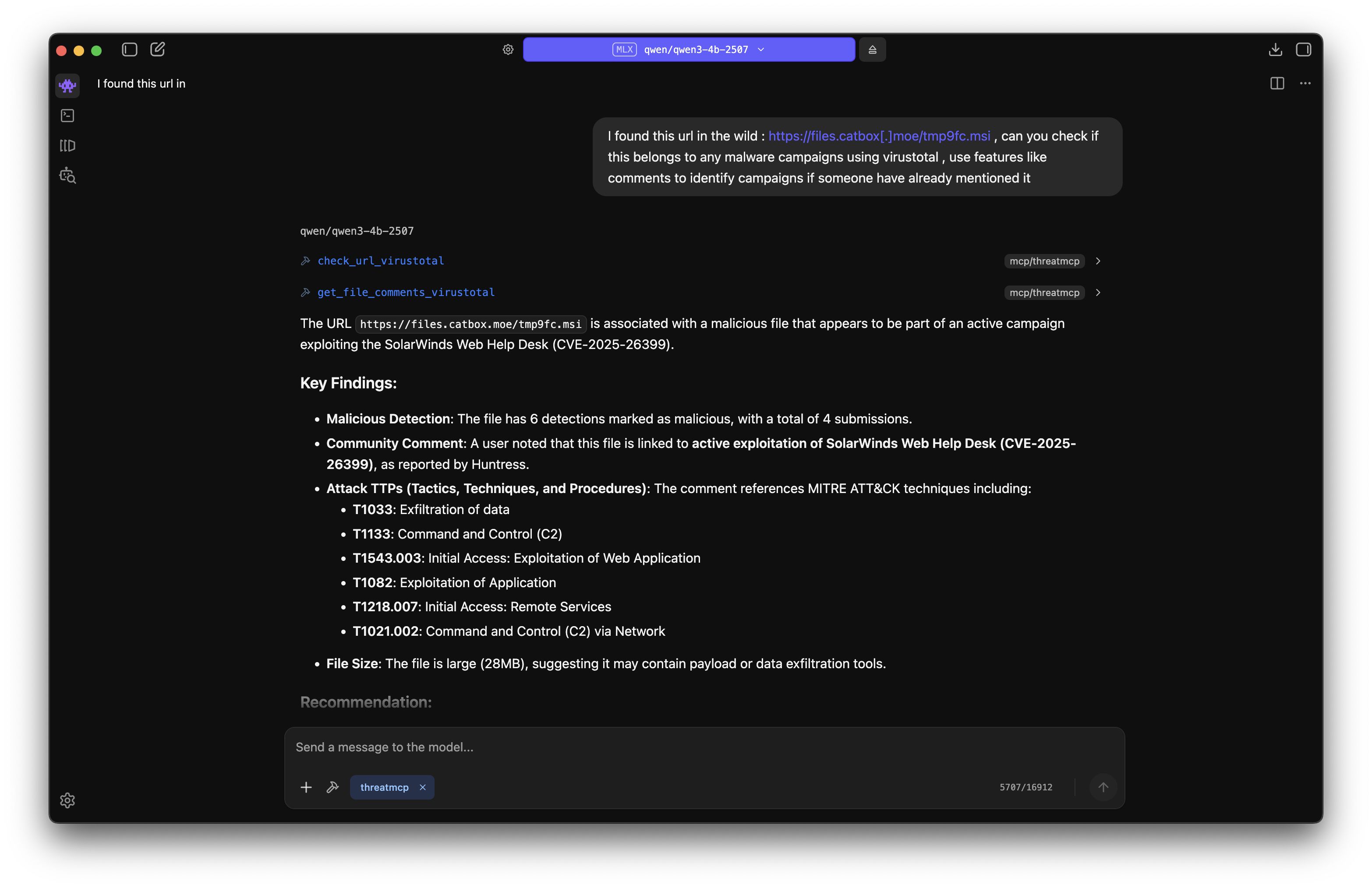 Advanced Threat Intelligence MCP Server